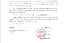 Trung tâm KSBT thông báo số 49 ngày 14.3.2024 vv Mời báo giá điều hoà, máy tính để bàn