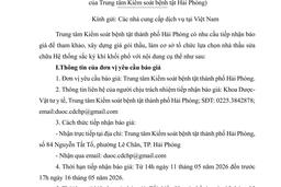 1046  Thư mời báo giá Sửa chữa Hệ thống sắc ký khí phối phổ