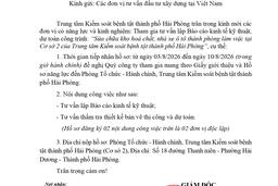 1584 Thư mời Tư vấn lập báo cáo Kinh tế kỹ thuật, tư vấn thẩm tra thiết kế dự toán công trình: "Sửa chưa kho hoá chất, nhà xe ô tô thành phòng làm việc tại cơ sở 2"
