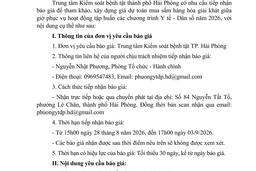 2142 Thư mời báo giá cung cấp giải khát giữa giờ hội nghị tập huấn chương trình Y tế-dân số