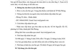 1384 Thư mời chào giá cung cấp dịch vụ bảo hiểm xe oto