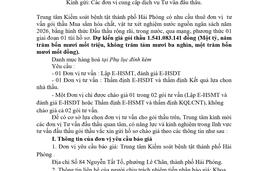 1355 Thư mời báo giá dịch vụ tư vấn đấu thầu